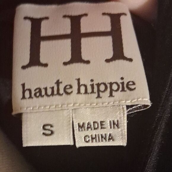 Haute Hippie Black Long Open Sleeve Women's Top Size S - Picture 12 of 16